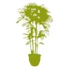 Stylish potted plant sticker in vibrant green, perfect for modern interiors.