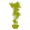 Stylish potted plant sticker in vibrant green, perfect for brightening up modern decor.