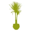 Stylish potted plant sticker in shades of green, perfect for modern interiors and cozy spaces.