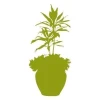 Stylish potted plant sticker, perfect for a modern living room, adds a touch of greenery and charm.