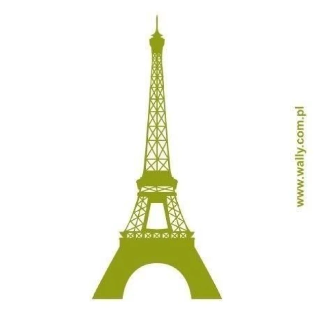 Eiffel Tower sticker in a fresh green shade, perfect for modern interiors, adding a touch of style.