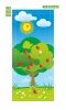 Colorful tree and sun wallpaper, perfect for a cheerful children\'s room.
