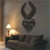 Stylish African sticker 1488, perfect for a loft-style living room, adding character to raw walls.