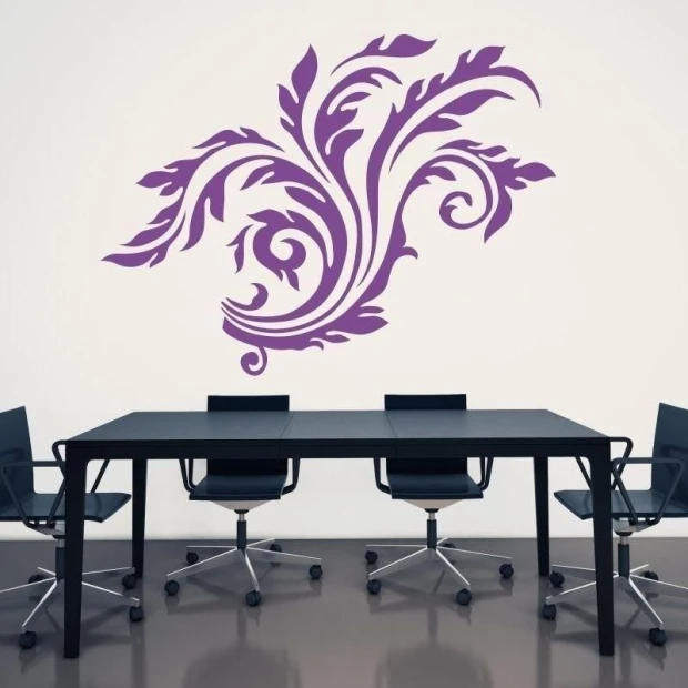 Elegant floral sticker 1682 in shades of purple, perfectly complementing modern interiors.