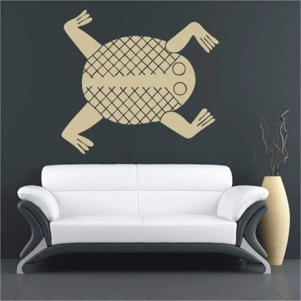 African painting template 1485, stylish decor on a dark wall, perfect for modern interiors.