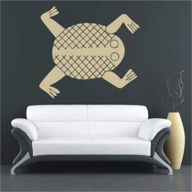 African painting template 1485, stylish decor on a dark wall, perfect for modern interiors.