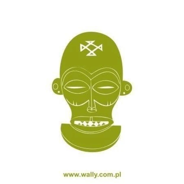 African painting template 1487 in an energetic green shade, perfect for modern interiors.
