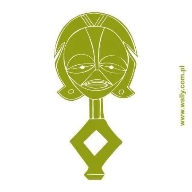 African painting template 1491 in vibrant green, perfect for modern interiors.