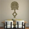African painting template 1491 in a modern dining room, adding character and an exotic touch.