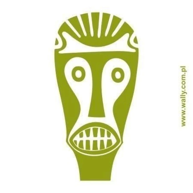 African painting template 1493 in vibrant green will beautifully enliven a modern living room.