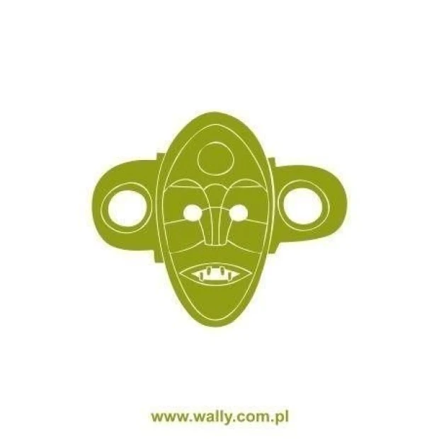 African painting stencil 1499 in vibrant green, perfect for modern interiors.