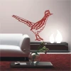 Stylish Indian sticker 1505, enhancing a modern living room wall in deep red shades.