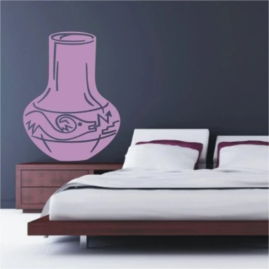 Stylish Indian sticker 1521 in pastel shades, perfectly complementing a modern bedroom.