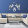 Stylish Indian sticker 1523 in a modern living room, adding character with its minimalist design.