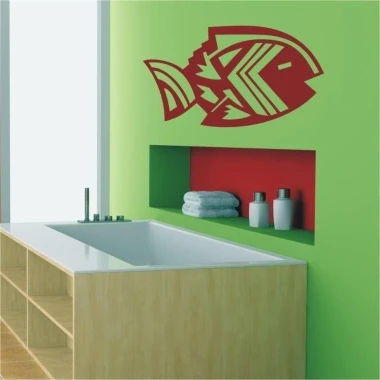 Indian painting template 1507 in an energetic green bathroom adds a unique character.