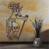 Indian painting template 1524 in a stylish arrangement, adding character to walls in a modern interior.