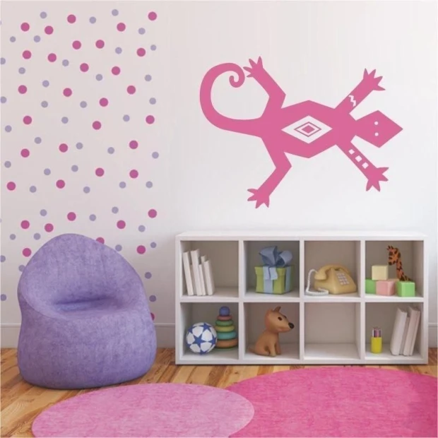 Indian painting template 1526 in a cheerful children\'s room, adding colorful charm and creativity.