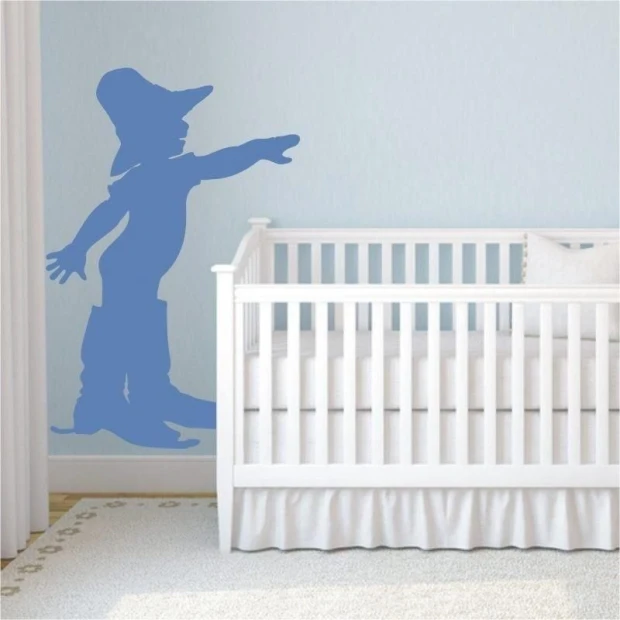 Charming pastel boy sticker, perfect for a child\'s room, adding a cheerful touch.