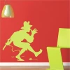 Janko Muzykant sticker in vibrant yellow, perfect for a cheerful children\'s room, adding a fun touch.