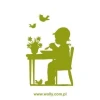 Charming painting template of a boy eating at a table, perfect for a child\'s room in pastel colors.