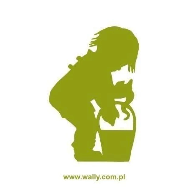 Minimalist boy with a bucket, perfect for a cheerful children\'s room full of colors.