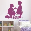 Charming children\'s painting template 1584 in pastel purple, perfect for a cozy room.