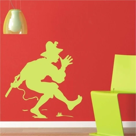 Stylish Janko Muzykant painting template in vibrant color on a red wall, perfect for modern decor.