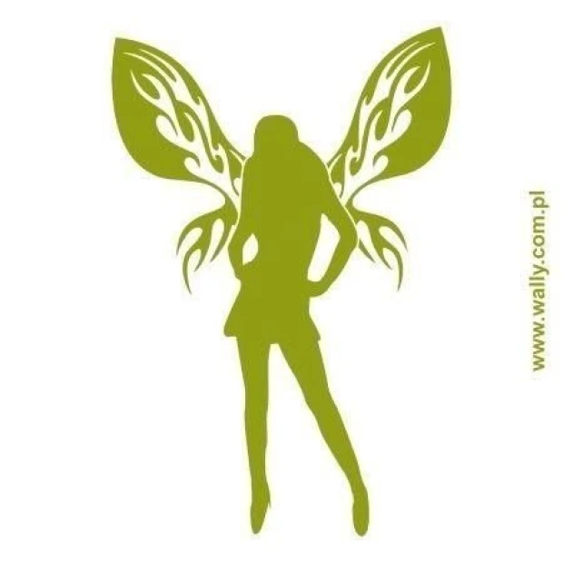 Female angel with striking wings, perfect for decorating a modern boho-style interior.