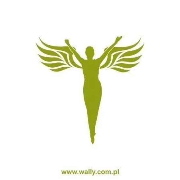 Elegant angelic woman silhouette in a soft green shade, perfect for modern interiors.