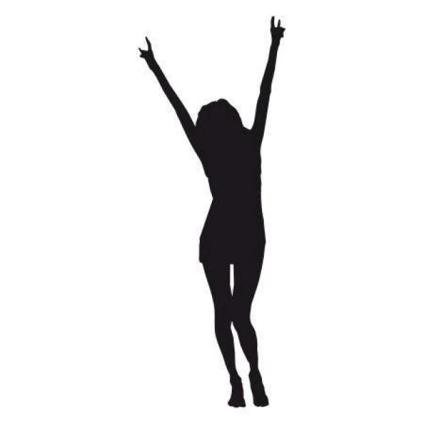 Elegant silhouette of a dancing woman in a minimalist style, perfect for modern interiors.