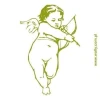 Charming Cupid painting template 1651 in pastel tones, perfect for a romantic bedroom or decor.
