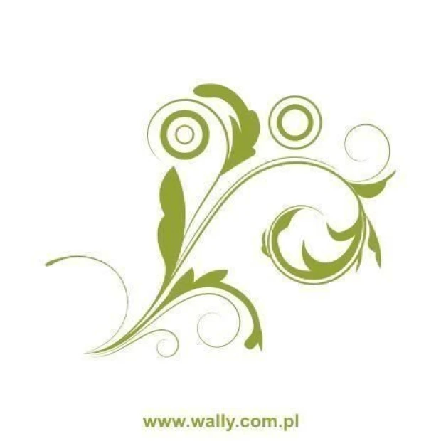 Elegant floral painting template 0793 in subtle green shades, perfect for a stylish interior.