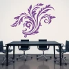 Elegant floral painting template 1682 in a vibrant shade of purple, perfect for modern offices.