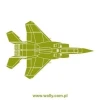 Green airplane painting template 1598 in minimalist style, perfect for a little pilot\'s room.
