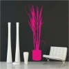 Stylish plant sticker in vibrant pink, perfect for modern interiors, adding character to your space.