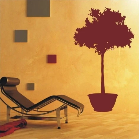 Stylish potted plant sticker, perfect for a modern living room, adding elegance and coziness.