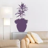 Elegant potted plant sticker in a deep purple shade, perfect for a modern living room.
