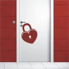 Charming heart sticker 1649, perfect for modern interiors, adding character to minimalist doors.