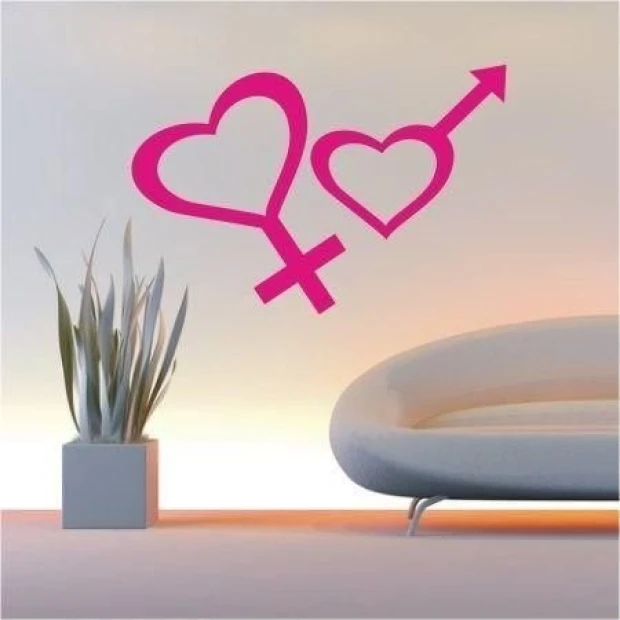 Intense pink hearts, perfect for a modern living room, adding energy and vibrancy to any space.