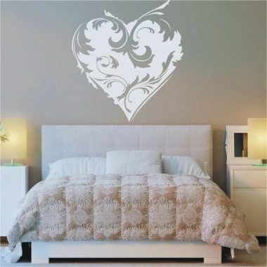 Delicate heart painting stencil 1657, perfect for a romantic bedroom, adding charm and elegance.
