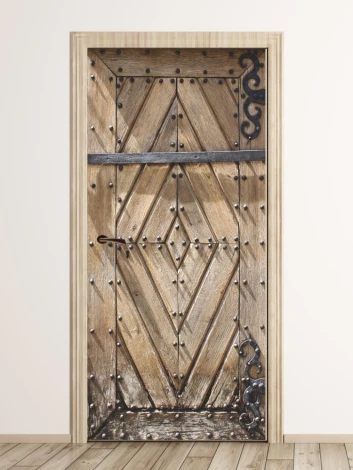 Stylish Gdańsk 299 wallpaper featuring elegant wooden doors, perfect for a rustic interior.