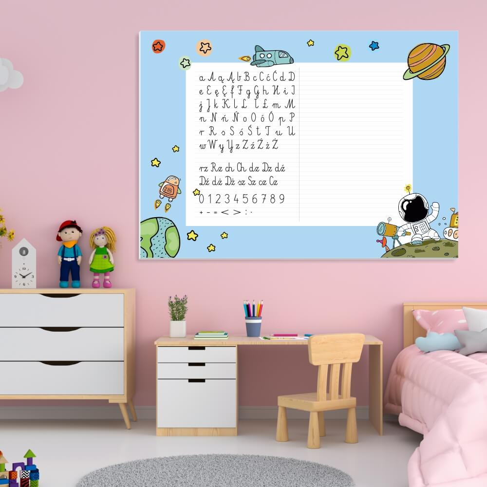 Kolorowa tablica suchościeralna dla dzieci do nauki pisania