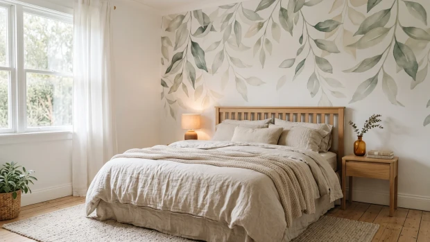 Mural in the bedroom - arrangements that will make the space cozy