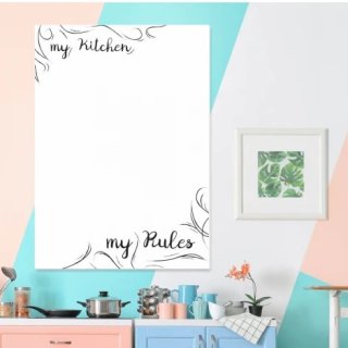 Dry erase magnetic board for the kitchen My kitchen my rules 530