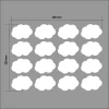 Cloud Whiteboard Labels For Jars 001 Set Of 16 Pieces