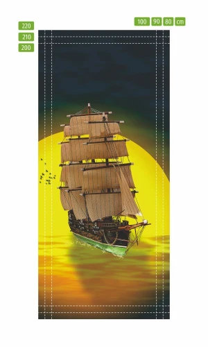 Wallpaper For Children\'S Doors Pirate Ship Fp 6008