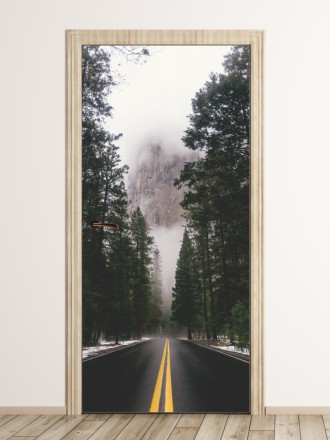 Wallpaper For Doors Road In The Mountains Fp 6023