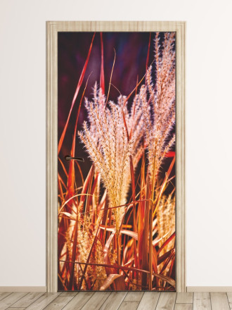 Grass Wallpaper For Door Fp 6074 For Autumn Doors