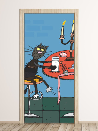 Wallpaper For Doors Cat Fp 6108