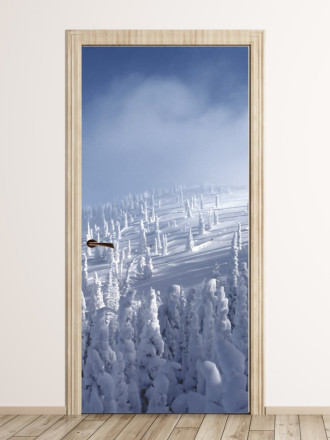 Snow-covered wallpaper for door fp 4559